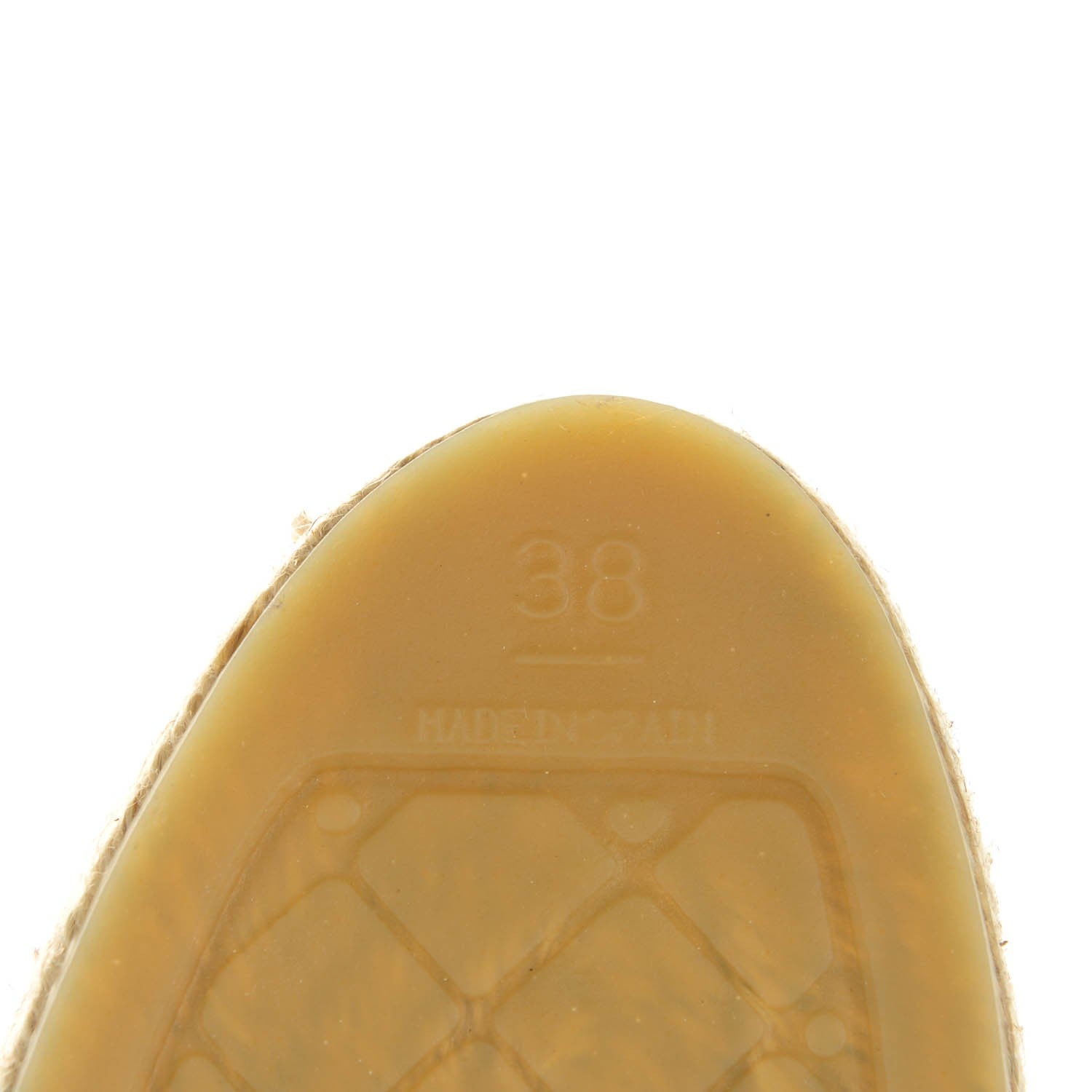 Chanel Lambskin CC Espadrilles 38 Beige Black 7 of 9