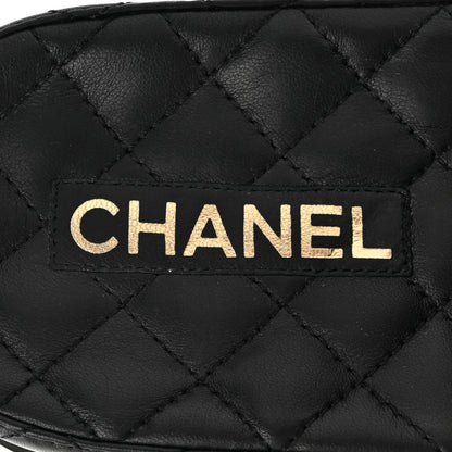 Chanel Lambskin Quilted CC Mules Sandals 38 Black 8 of 9