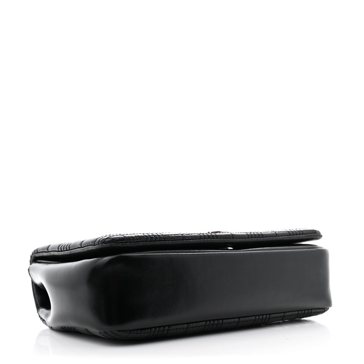 Patent Quilted Horseferry Print Small Lola Bag Black