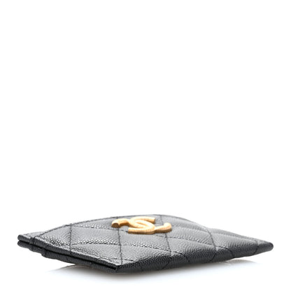 Chanel Caviar Quilted Textured CC Card Holder Black 4 of 10