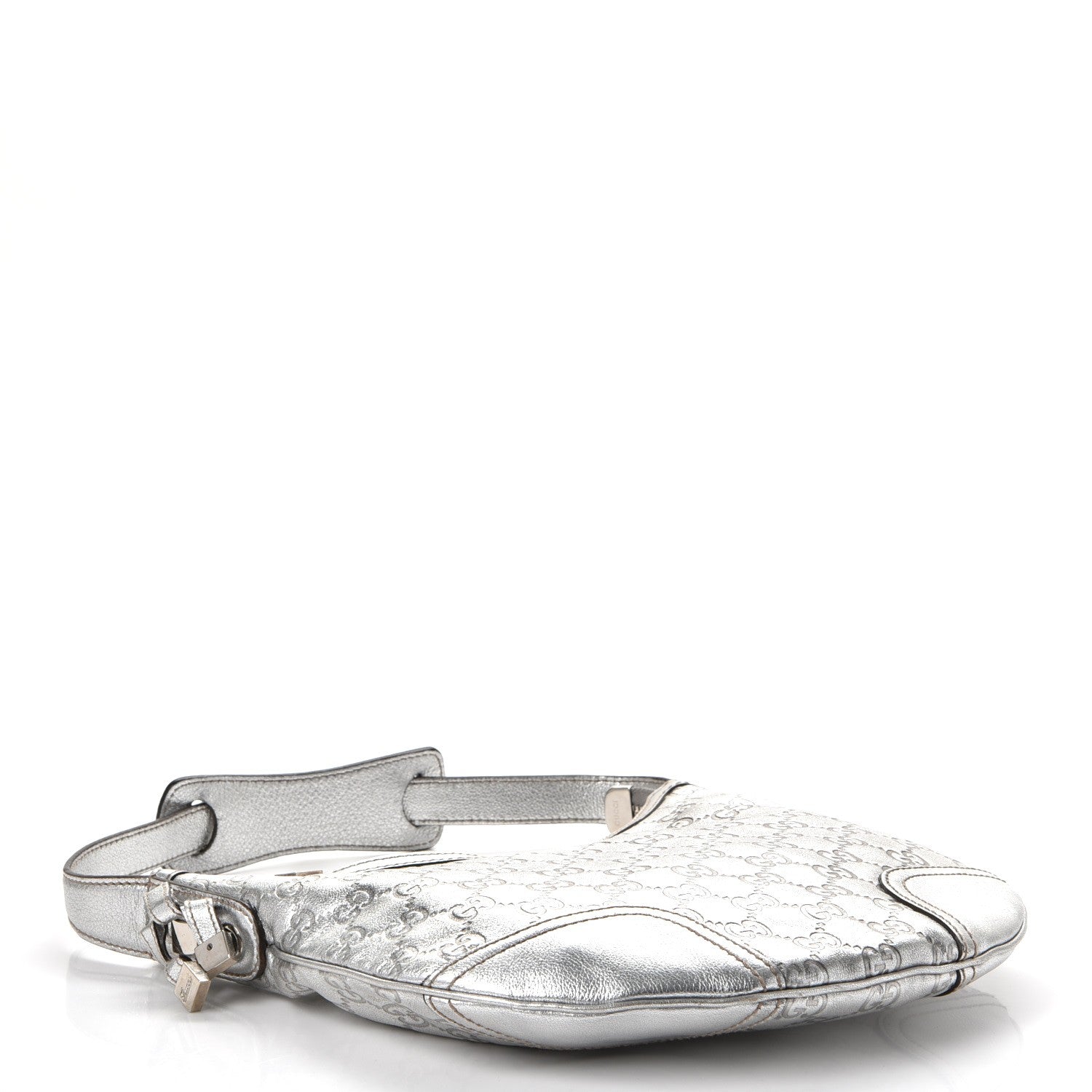 Gucci Metallic Guccissima Small Princy Hobo Silver 4 of 10