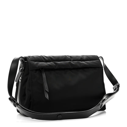 Prada Re-Nylon Vitello Padded Large Flap Shoulder Bag Black 3 of 9