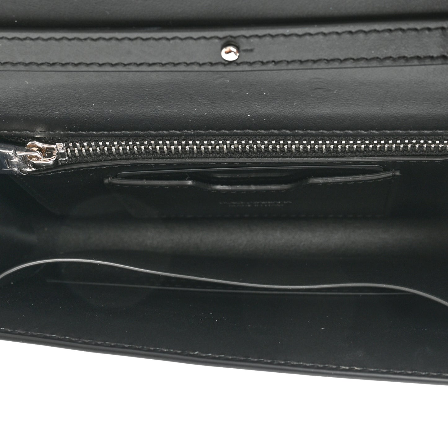 Patent Calfskin Clutch Black
