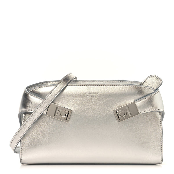 Salvatore Ferragamo Metallic Lambskin Mini Hug Crossbody Bag Salvatore Ferragamo Metallic Lambskin Mini Hug Crossbody Bag
