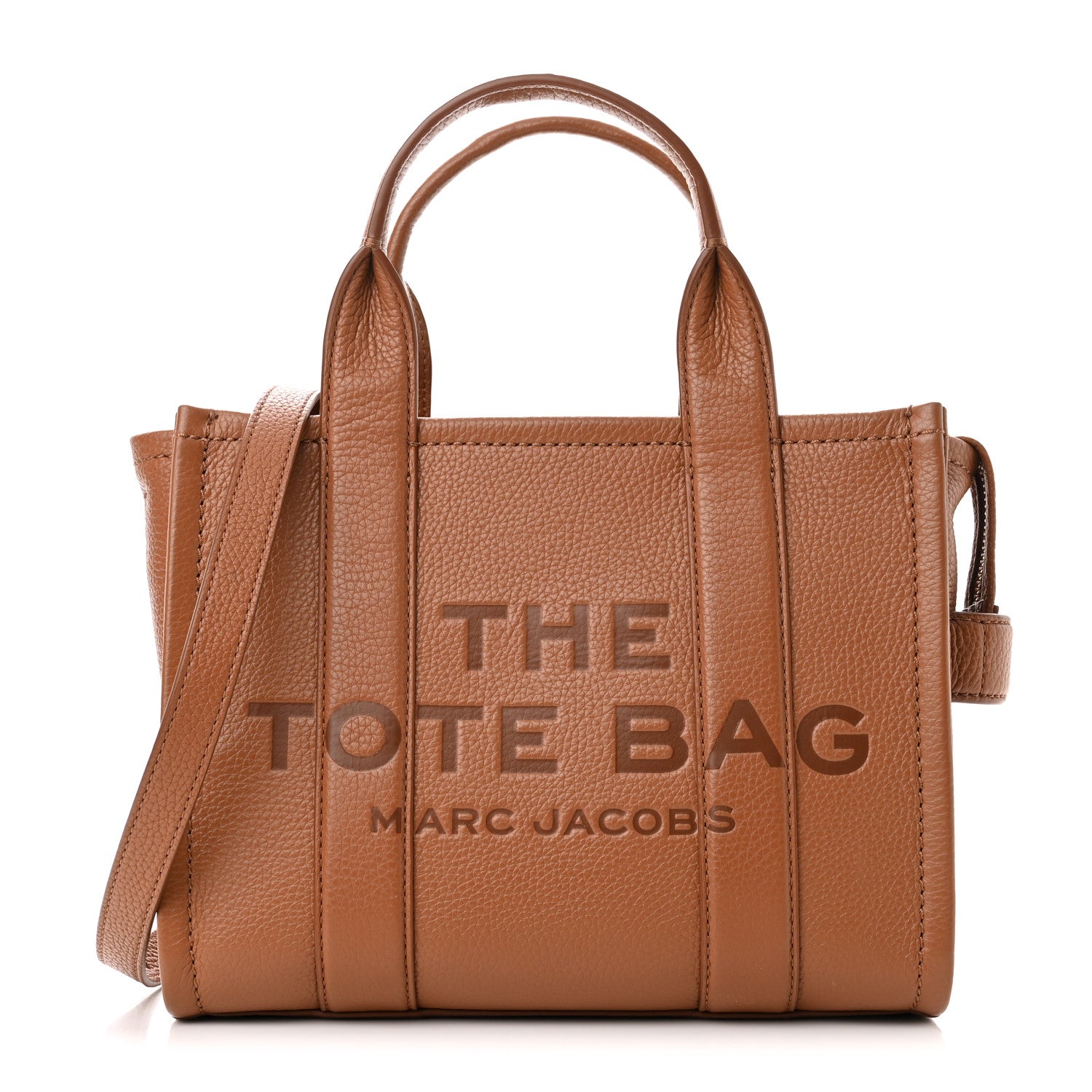 Marc Jacobs Grained Calfskin Small The Tote Bag Argan Oil 1 of 11