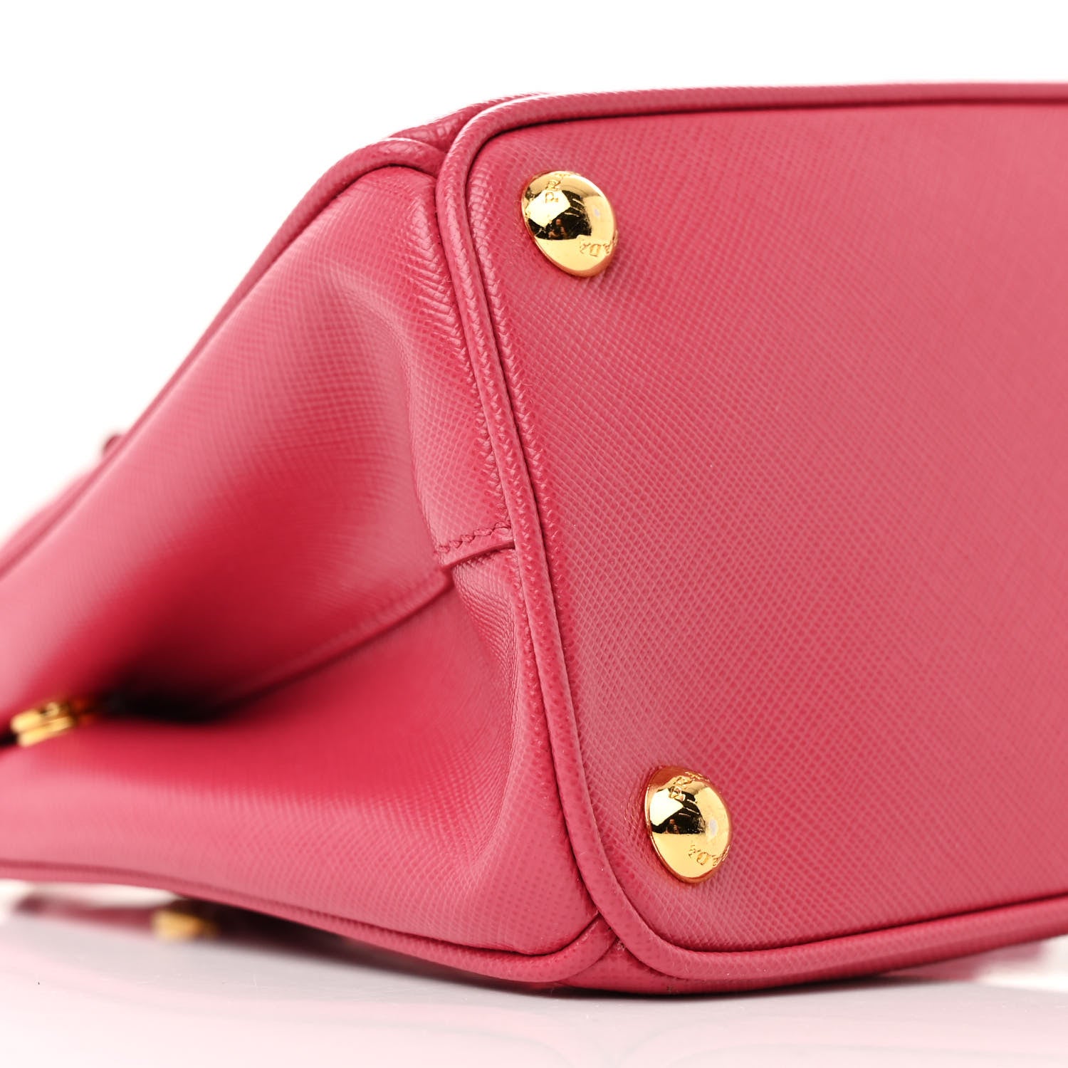 Prada Saffiano Lux Micro Galleria Double Zip Tote Peonia 9 of 11