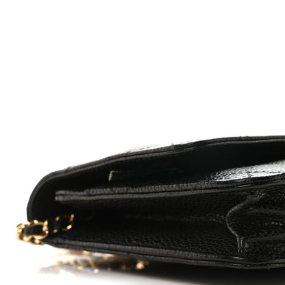 Chanel Caviar Quilted Wallet On Chain WOC Black 10 of 11