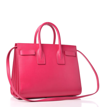 Saint Laurent Calfskin Small Sac De Jour Lipstick Fuchsia 3 of 10