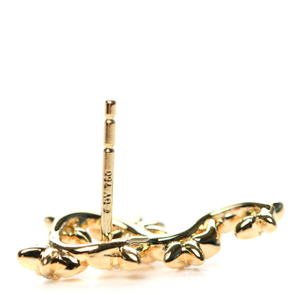 David Yurman 18K Yellow Gold Diamond Starburst Constellation Climber Earrings 4 of 5