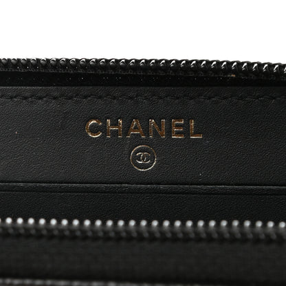 Chanel Caviar Quilted Small Boy Zip Around Wallet Black 6 of 8
