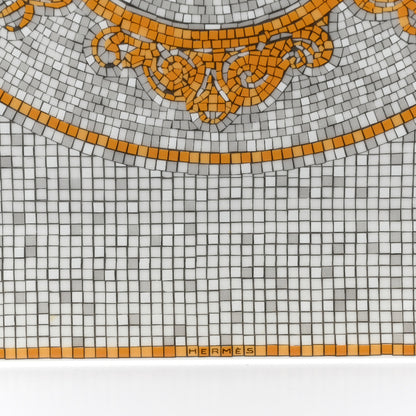 Hermes Porcelain Mosaique au 24 Square Plate 9.1" 6 of 7