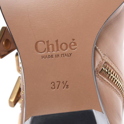 Chloe Nappa Sheepskin Studded Susanna Ankle Boots 37.5 Reef Shell 6 of 9