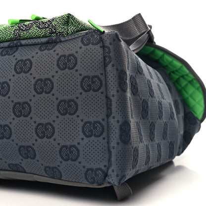 Gucci Jersey GG Monogram All Over Pan Sport Double Buckle Backpack Grey Green Multicolor 10 of 10