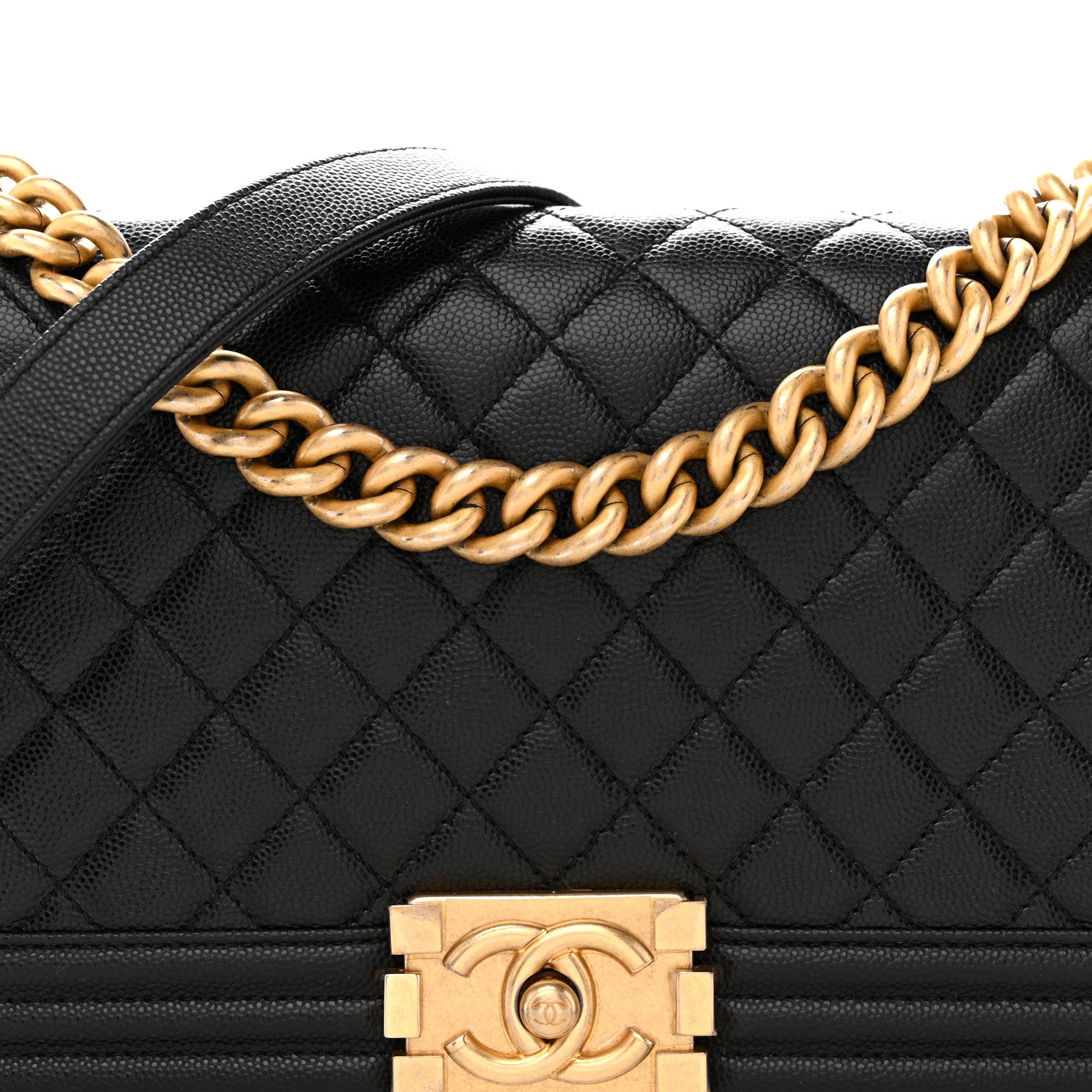 Chanel Caviar Quilted Medium Boy Flap Black 8 of 10