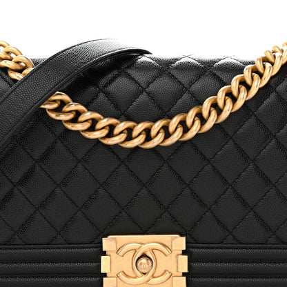 Chanel Caviar Quilted Medium Boy Flap Black 8 of 10