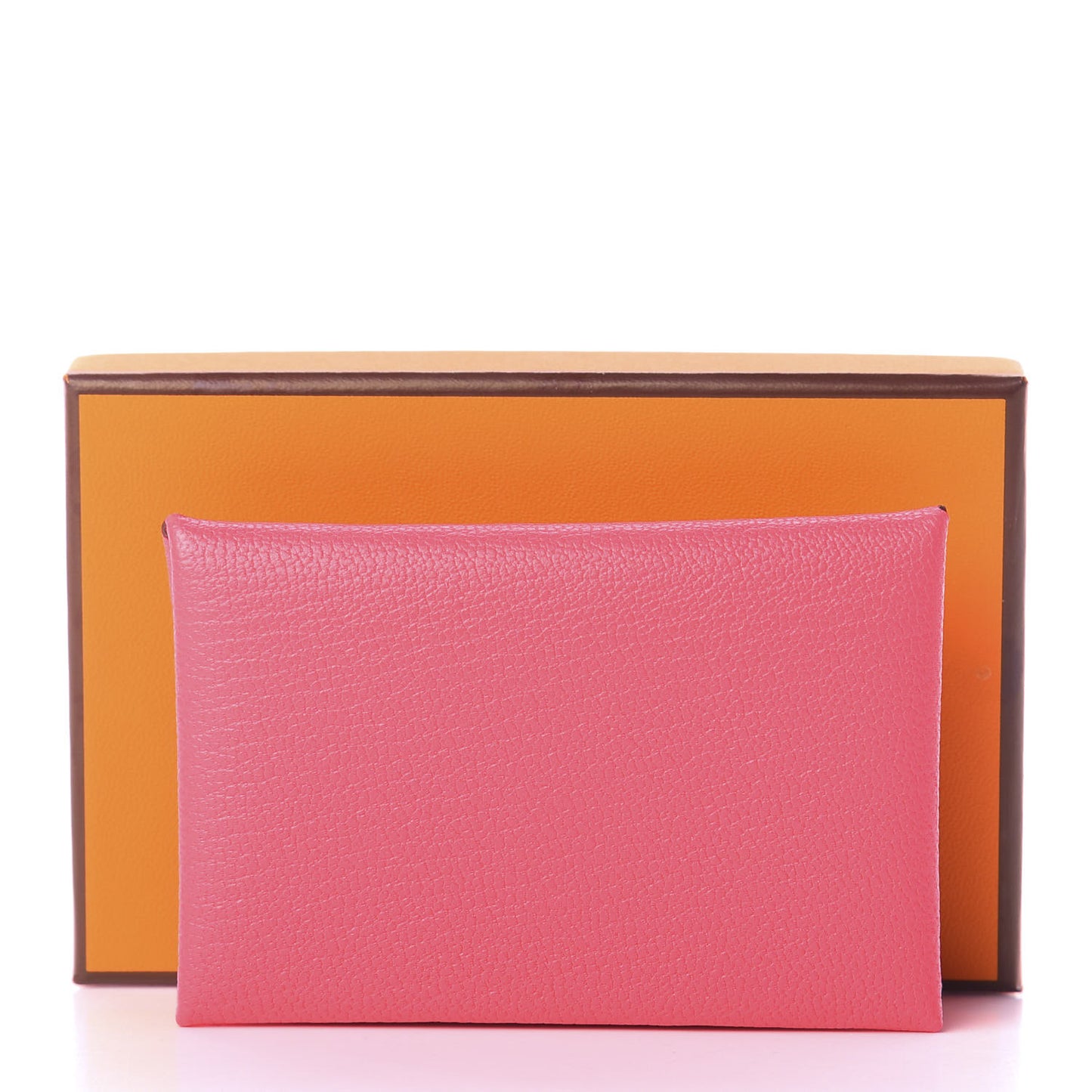 Chevre Mysore Calvi Card Case Rose Lipstick