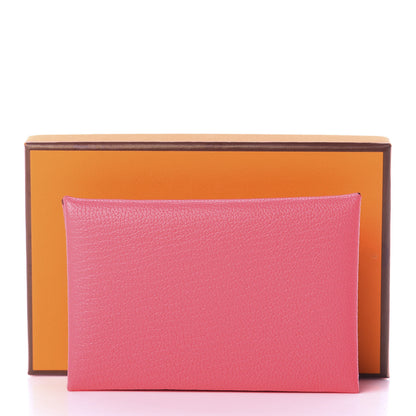 Hermes Chevre Mysore Calvi Card Case Rose Lipstick 7 of 7