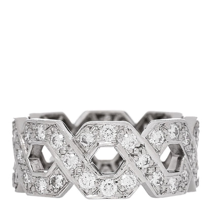 Tiffany Platinum Diamond Wide Eternal Link Band Ring 51 5.75 3 of 5