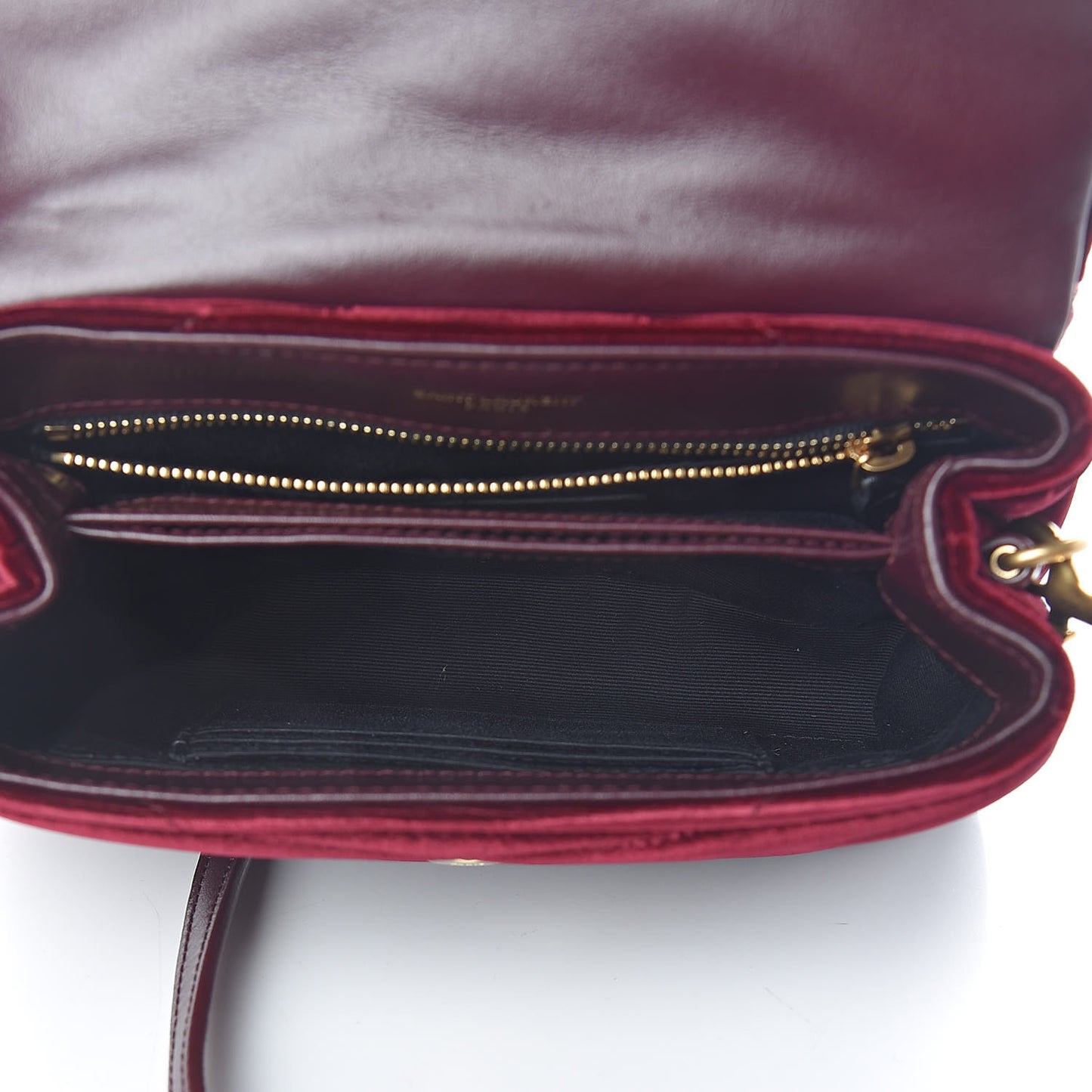 Velvet Y Quilted Monogram Toy Loulou Crossbody Bag French Burgundy