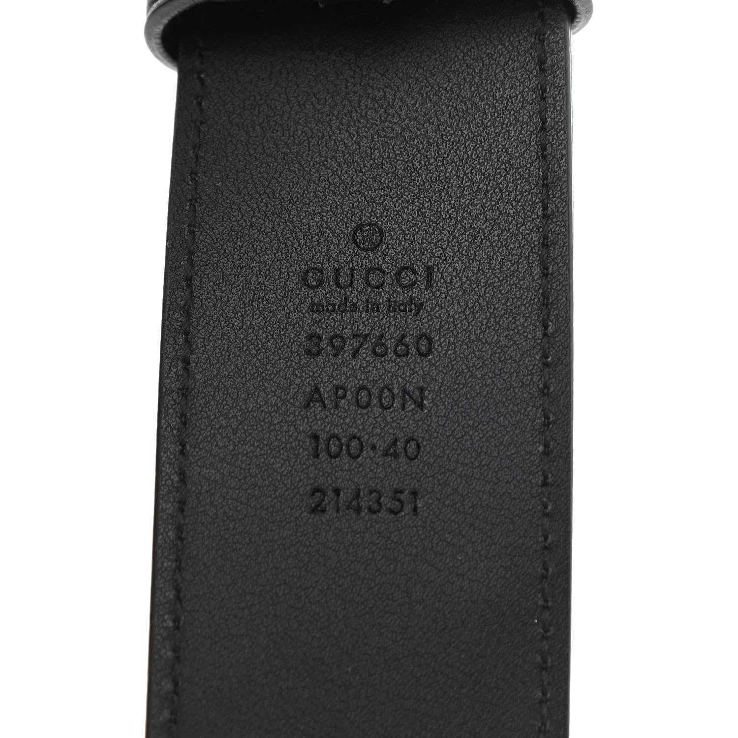 Gucci Moon Calfskin Nickel Double G 40mm Belt 100 40 Black 3 of 6