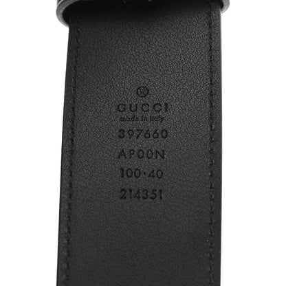 Gucci Moon Calfskin Nickel Double G 40mm Belt 100 40 Black 3 of 6