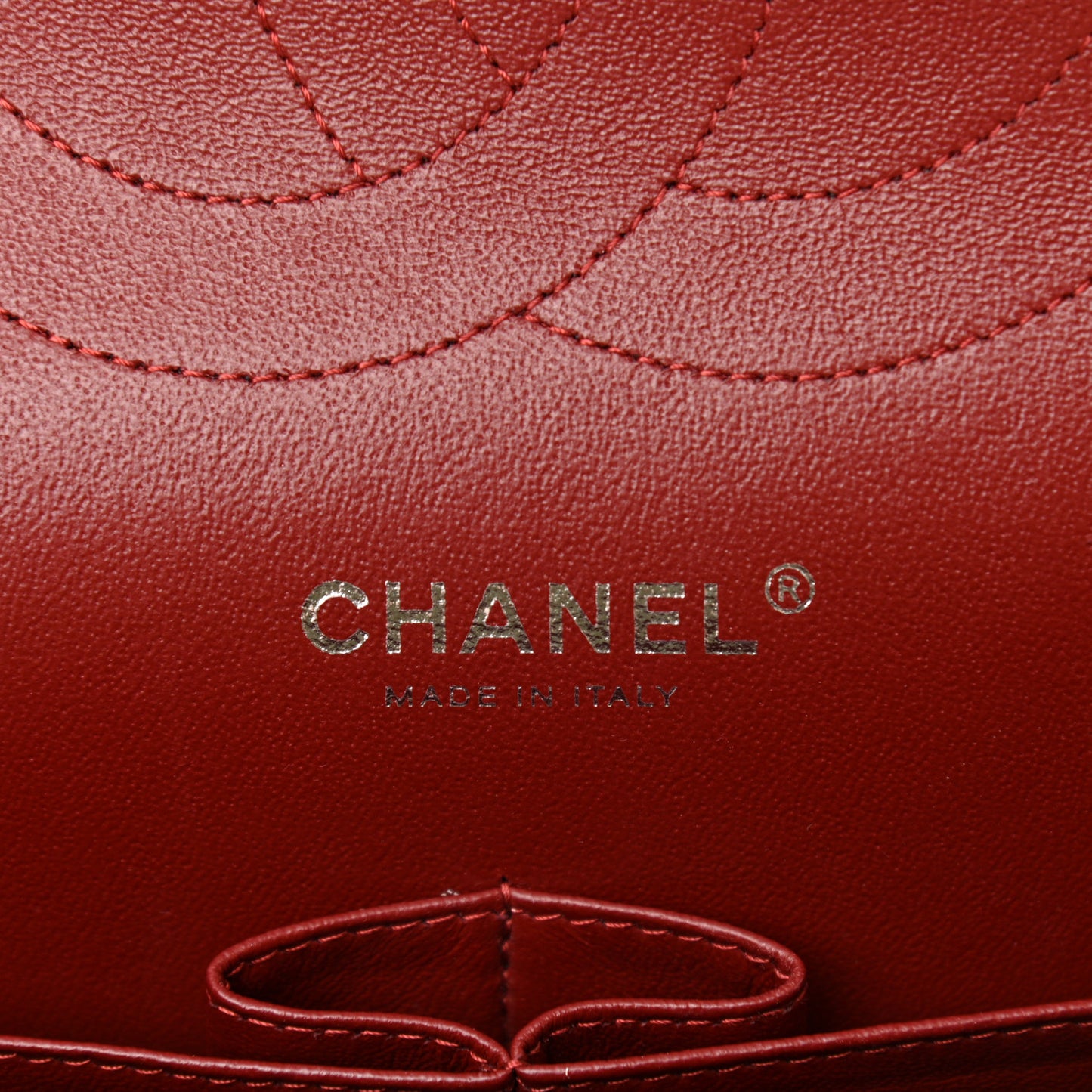 Patent Quilted Jumbo Double Flap Red