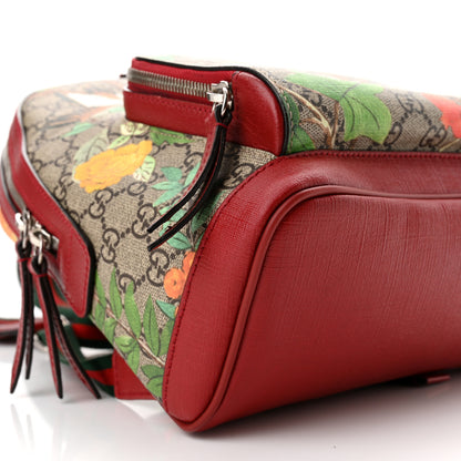 Gucci GG Supreme Monogram Tian Web Small Day Backpack Beige Multicolor Red 9 of 10