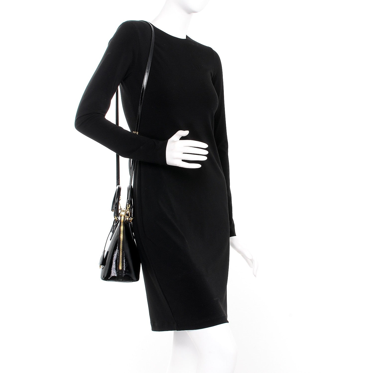 Prada Saffiano Vernice Small Promenade Tote Black 2 of 7