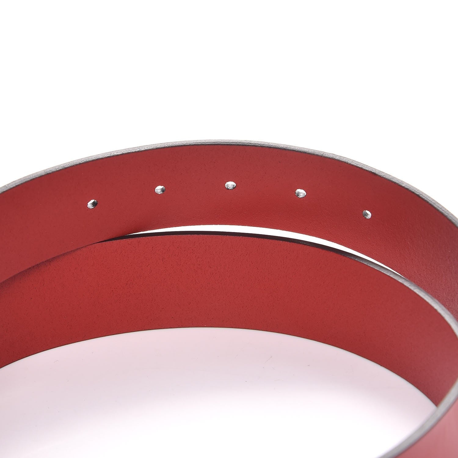 Gucci Selleria Calfskin Nickel Interlocking G 37mm Belt 90 36 Rosso 6 of 7