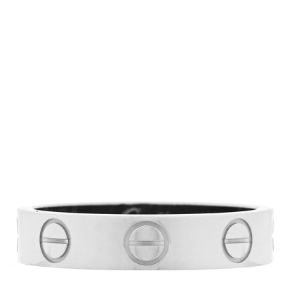 Cartier 18K White Gold 3.5mm LOVE Wedding Band Ring 46 3.75 1 of 4