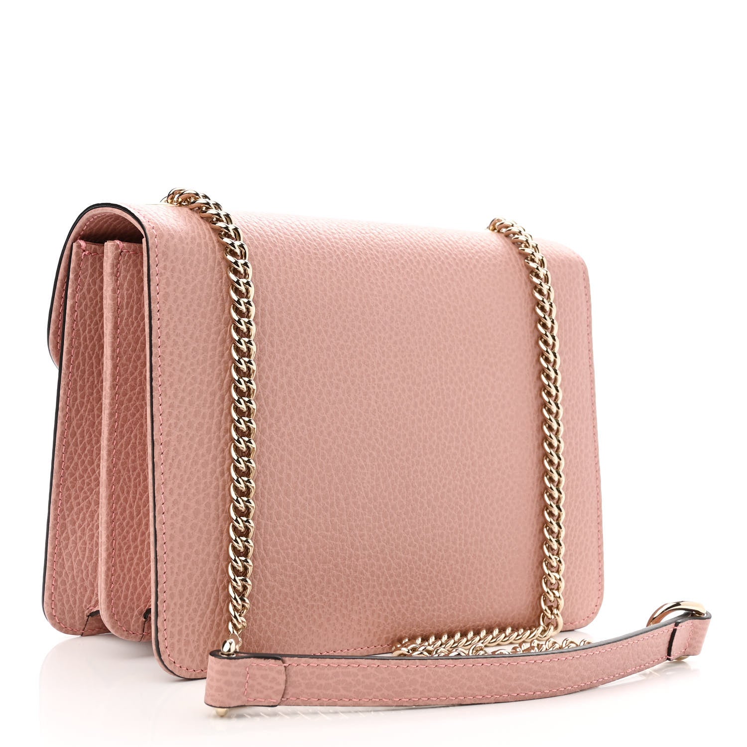 Gucci Dollar Calfskin Small Interlocking G Shoulder Bag Soft Pink 3 of 10