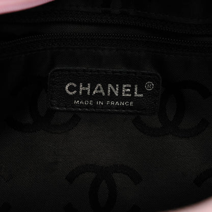 Chanel Calfskin Quilted Large Cambon Bowler Pink Black 6 of 10