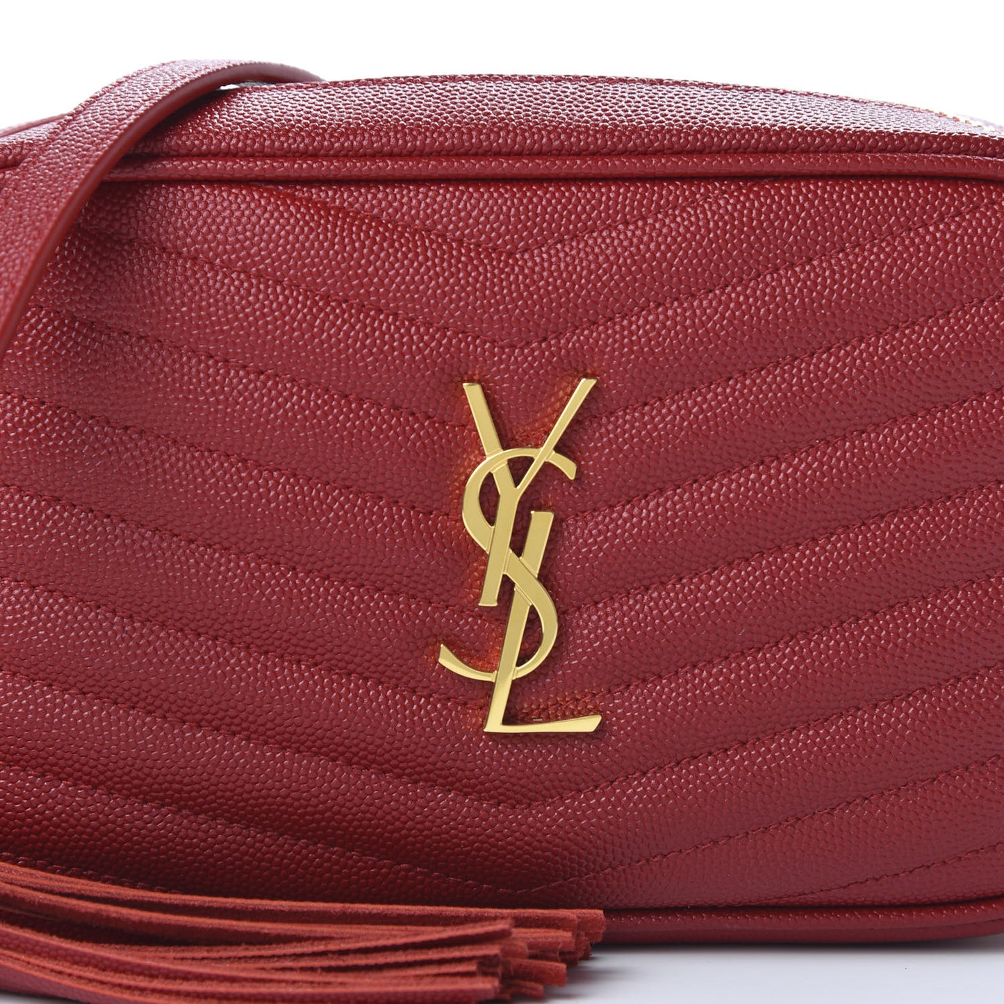 Grain De Poudre Matelasse Monogram Mini Lou Camera Bag Eros Red