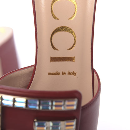Gucci Malaga Kid Crystal Square G Madelyn Mules 39 Romantic Cerise 6 of 10