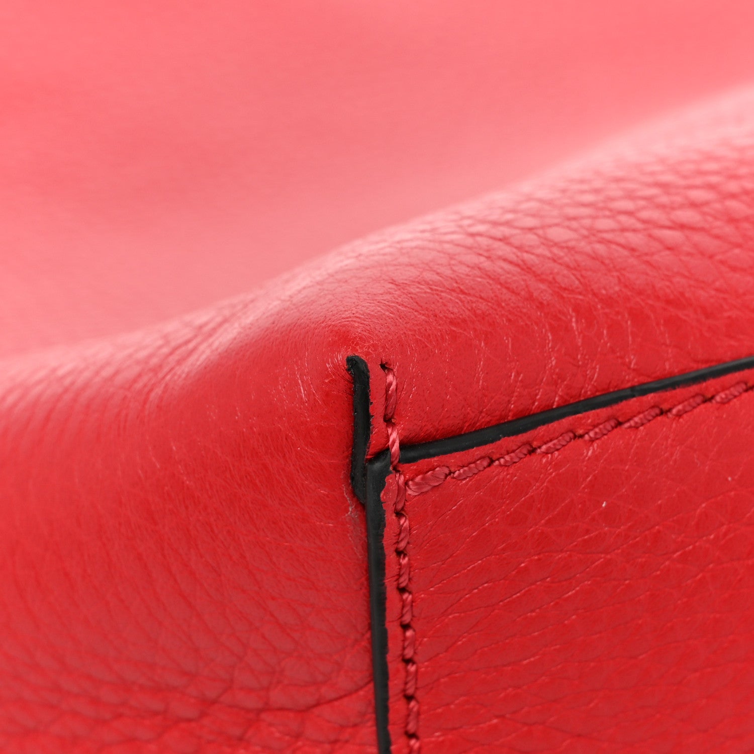 Valentino Garavani Grained Calfskin Small Rockstud Shoulder Tote Rouge Pur 9 of 10