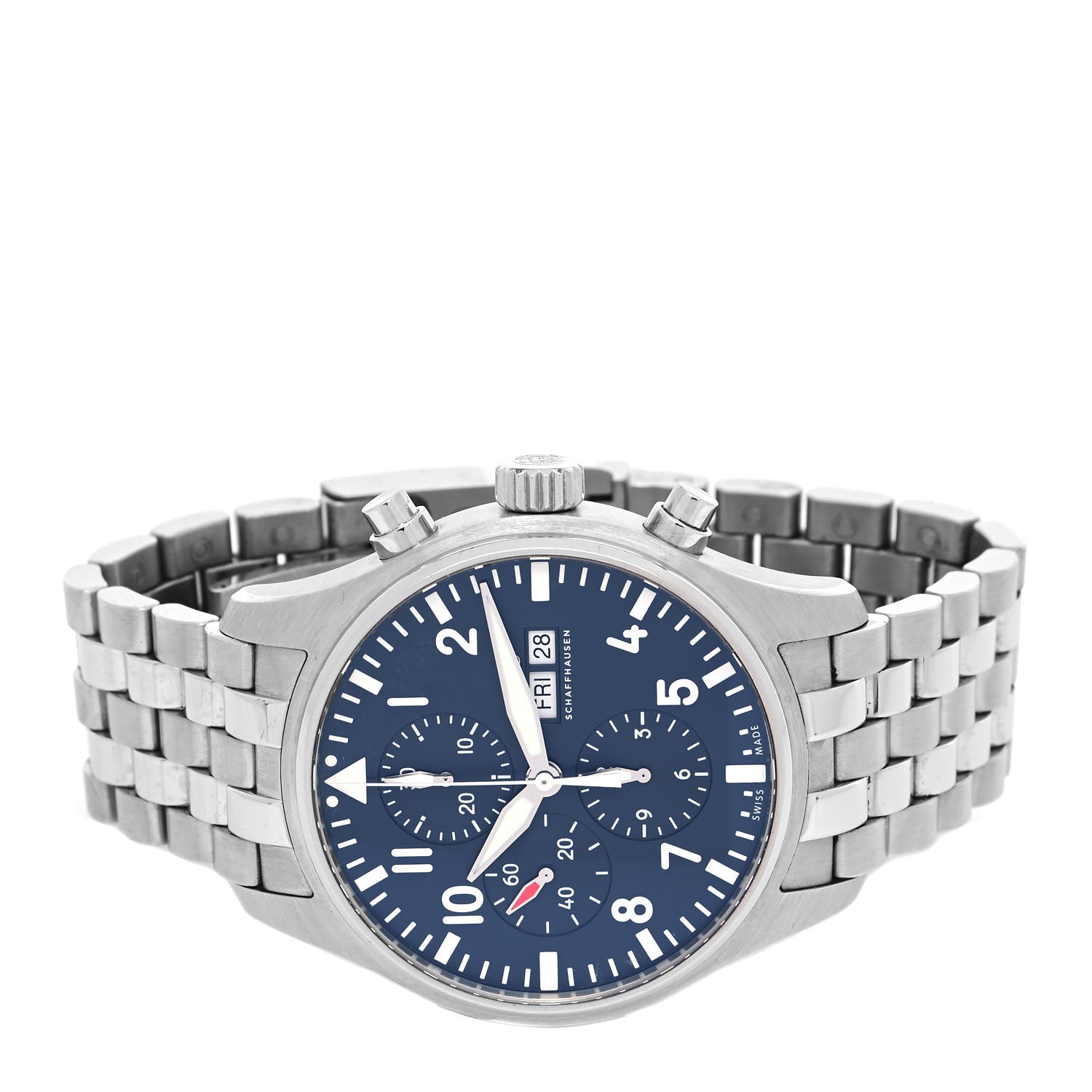 IWC Stainless Steel 40mm Pilot "Le Petit Prince" Chronograph Automatic Watch Blue IW377717 2 of 5