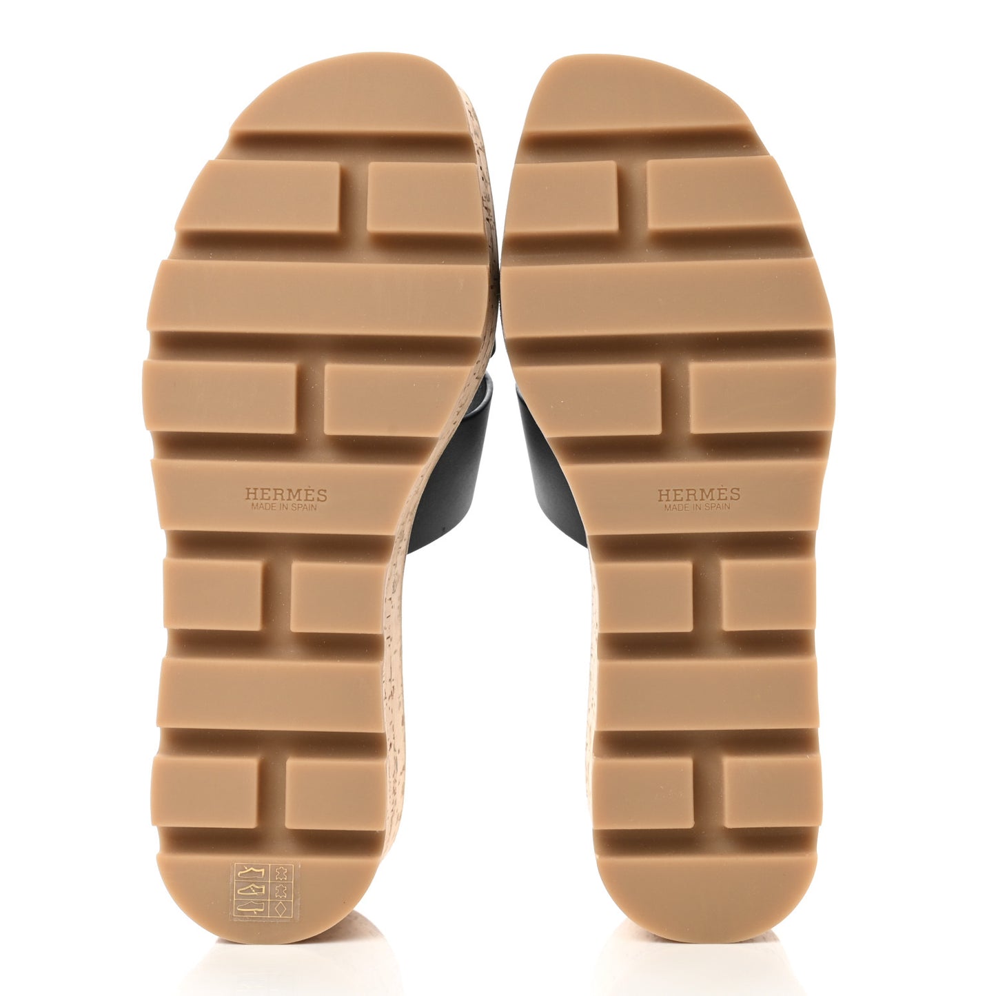Calfskin Cork Eze 30 Sandals 36 Black
