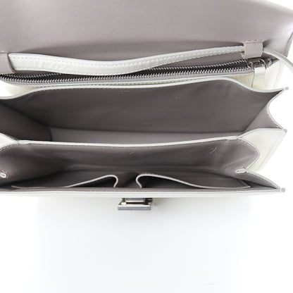 Celine Liege Calfskin Medium Classic Box Flap Bag White 4 of 7