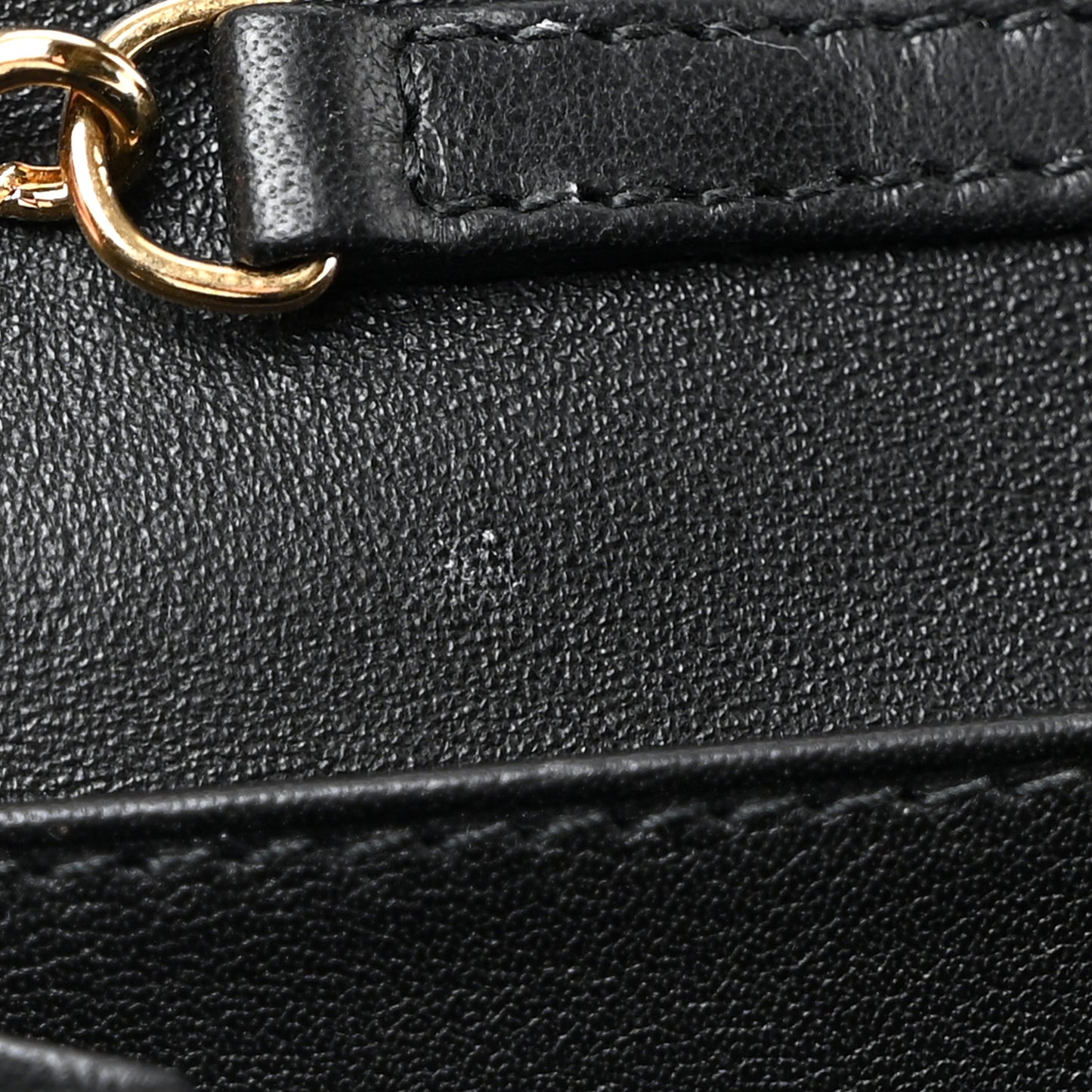 Lambskin Cannage Rendez-vous Chain Wallet Black