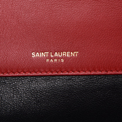 Saint Laurent Lambskin Matelasse Monogram Large Vicky Chain Bag Rouge Eros 5 of 9