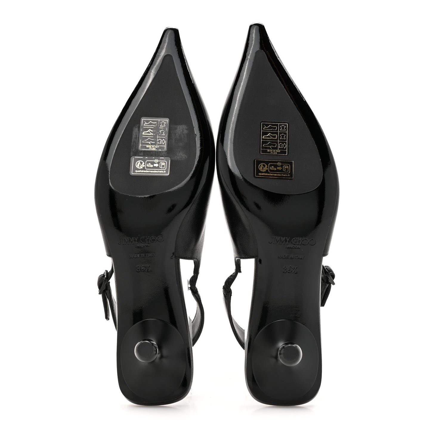 Nappa Amel 50 Slingback Pumps 36.5 Black