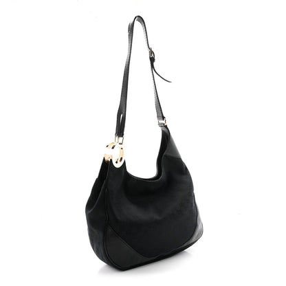 Gucci Monogram Medium Charlotte Hobo Black 3 of 11
