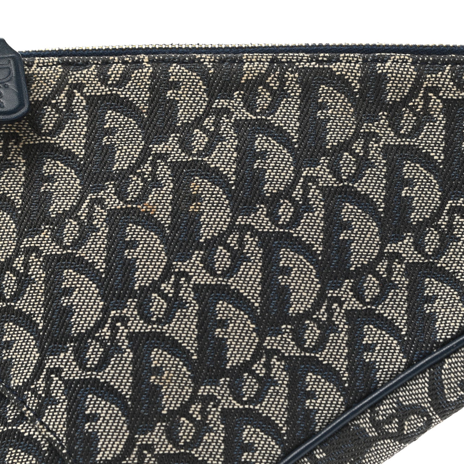 Christian Dior Monogram Mini Saddle Pochette Navy 8 of 12