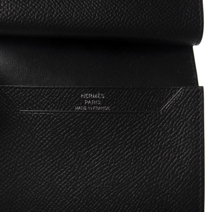 Hermes Epsom Mini Bearn Wallet Black 6 of 7
