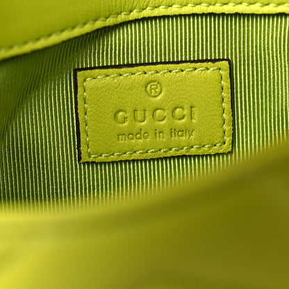 Gucci Lambskin Matelasse Mini GG Marmont Shoulder Bag Bright Green 6 of 10