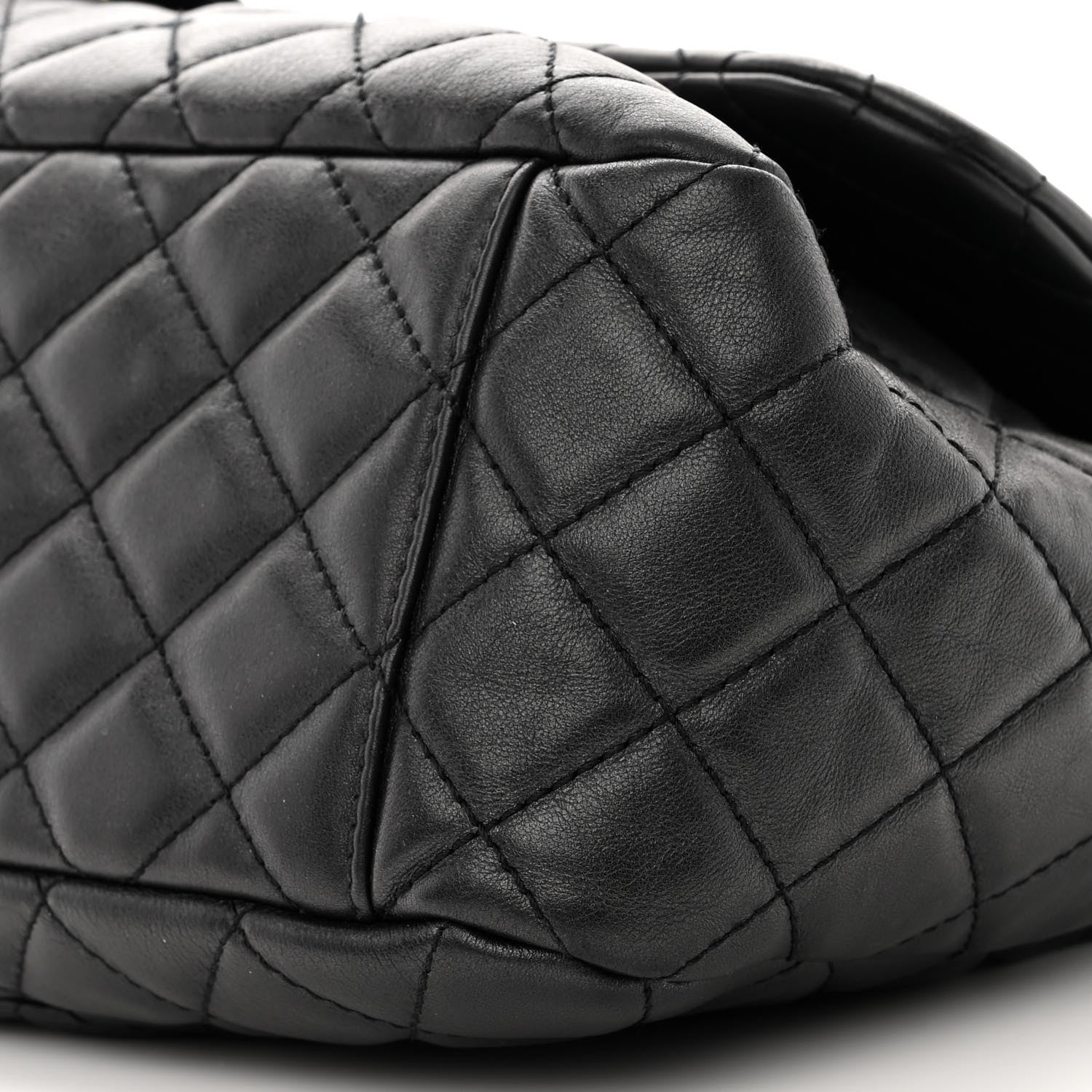 Chanel Metallized Calfskin Quilted Small XXL Travel Flap Bag Black 10 of 10