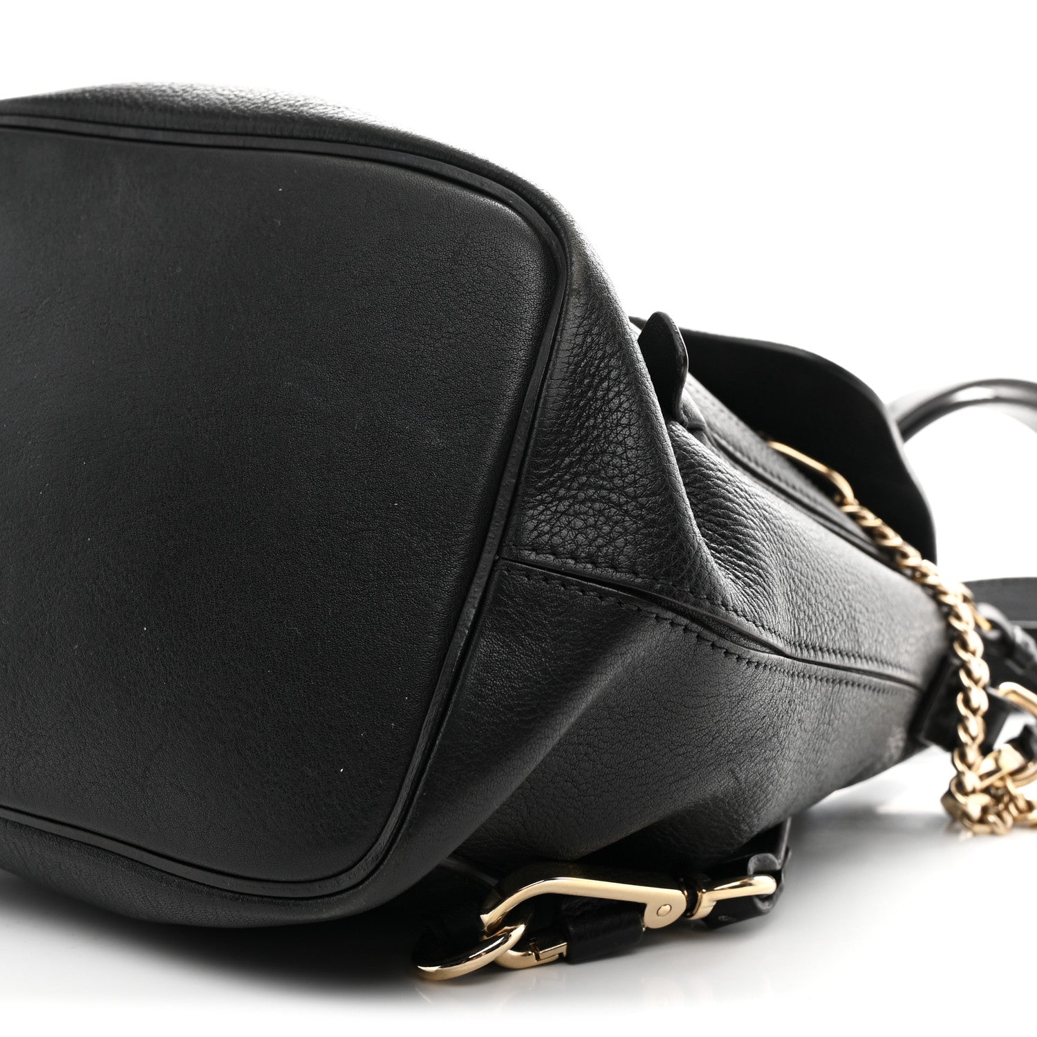 Chloe Suede Calfskin Medium Faye Backpack Black Black 10 of 10