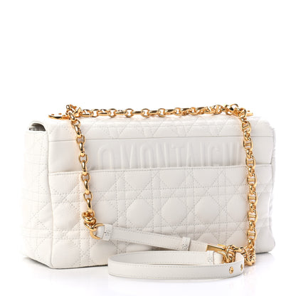 Christian Dior Lambskin Cannage Large Caro Bag Ivory 2 of 4