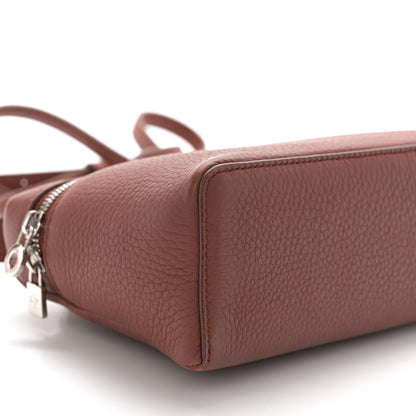 Loro Piana Grained Calfskin L19 Extra Pocket Pouch Kummel 8 of 10