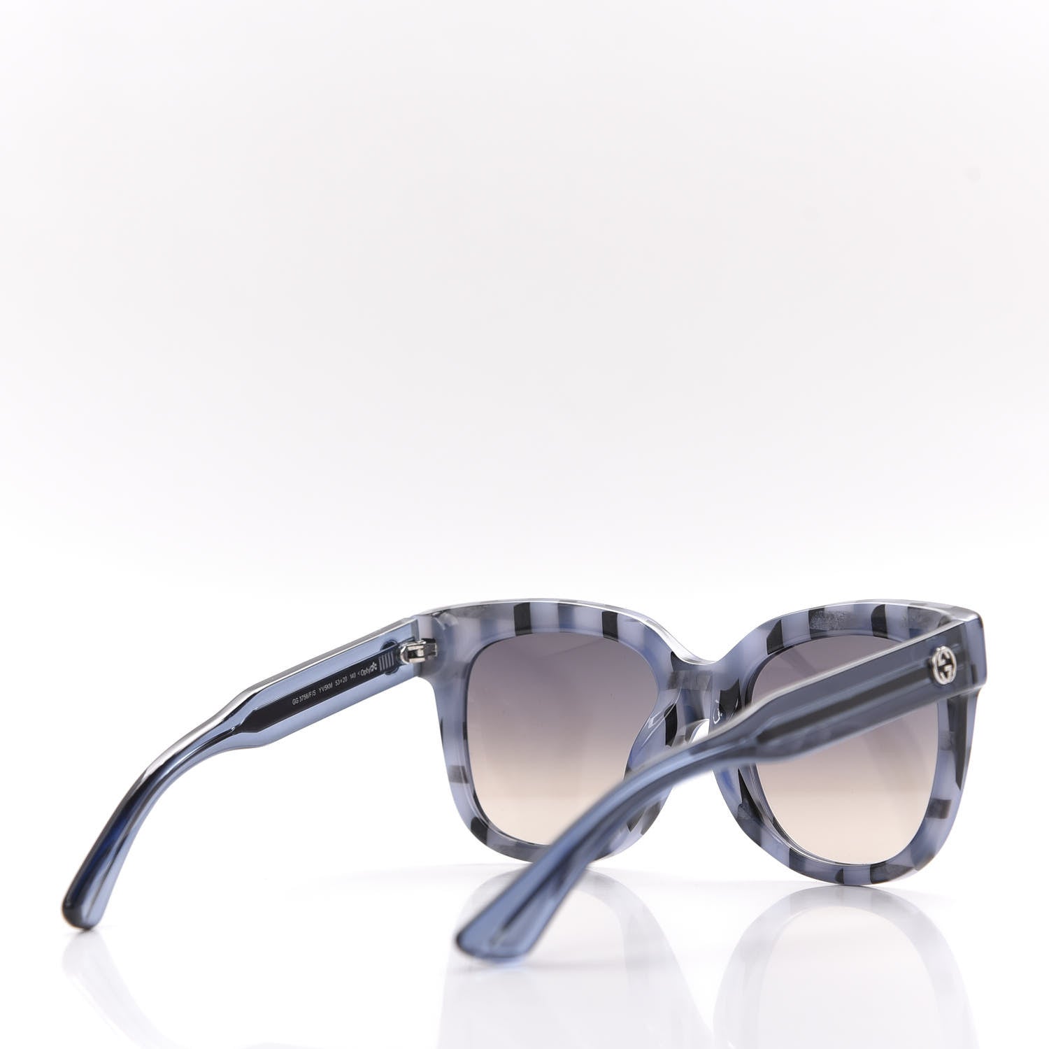 Gucci Acetate Square Frame Sunglasses GG3756/F/S Blue 4 of 8